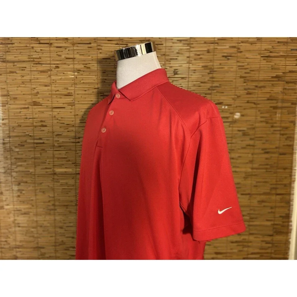 Nike Golf Dri Fit Polo Shirt Men’s 2XL Hot Pink Short Sleeve